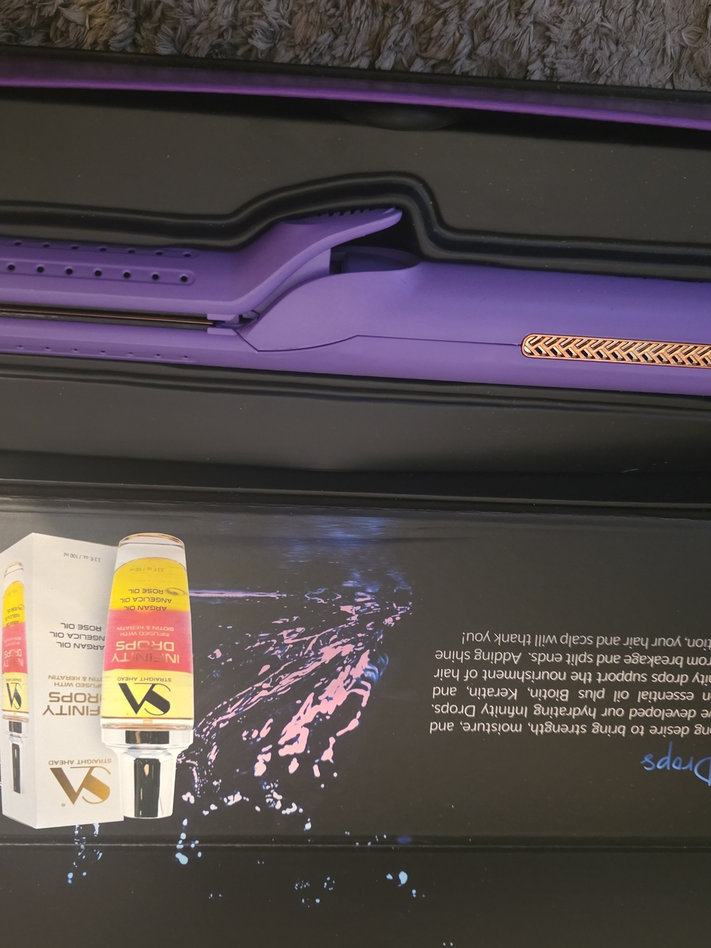 Purple Hair Straightener Flat Iron